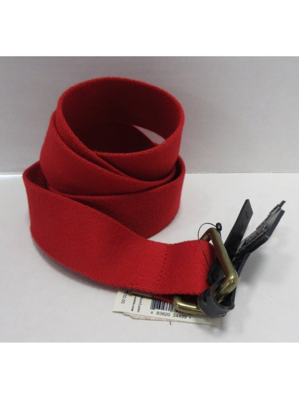 VGT Polo Ralph Lauren Belt XL Double D Ring Webbing Canvas Classic Buckle